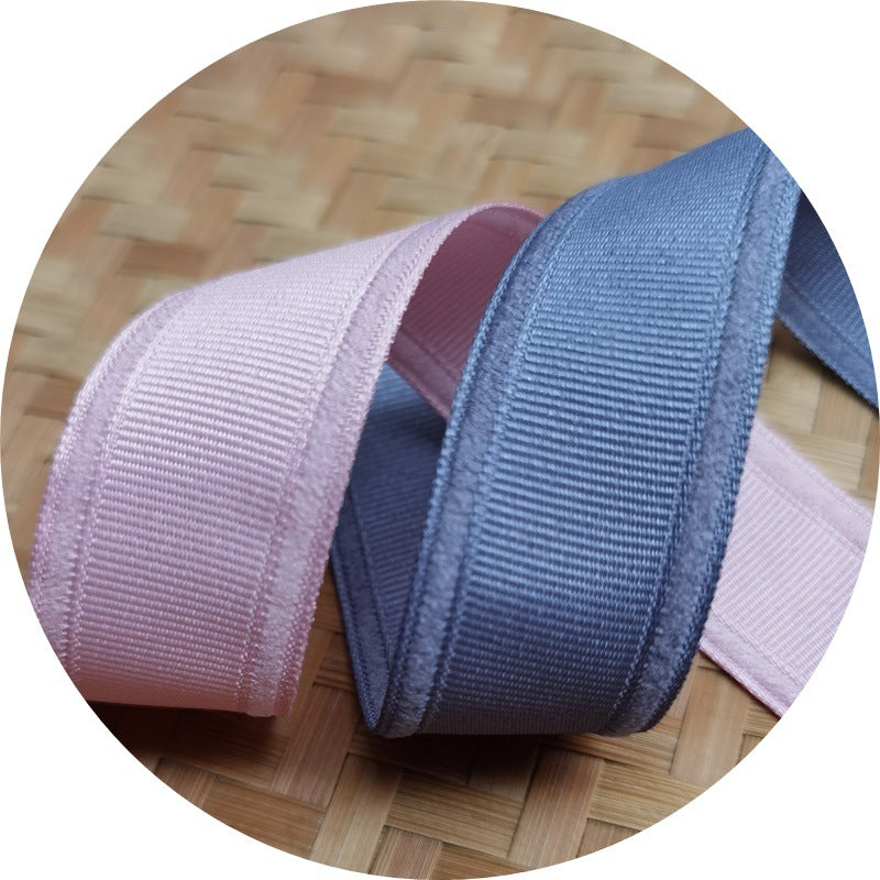 Depotnaro 25mm Velvet-Textured Ribbed Gift Ribbon - 3 Rolls - Blue - View 2