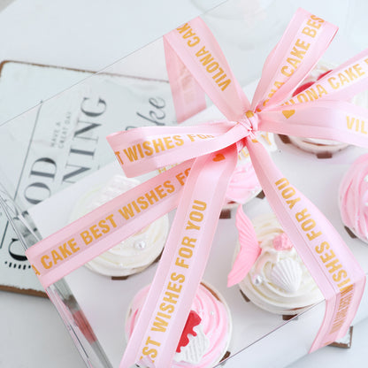 Depotnaro Decorative Ribbon for Gift Boxes and Bouquets - 3 Rolls - White - View 3