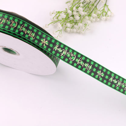 Depotnaro Christmas Gold-Foil Decorative Ribbon - 3 Rolls - View 3