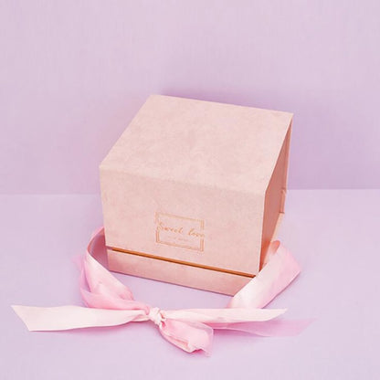 Depotnaro Suede-Finish Flip-Top Wedding Favor Box - Pink - View 2