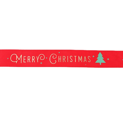 Depotnaro Christmas Gold-Foil Decorative Ribbon - 3 Rolls - Red - View 1