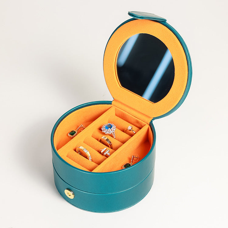 Depotnaro Blue Two-Layer Semicircular Gift Box with Handle - View 3