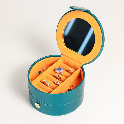 Depotnaro Blue Two-Layer Semicircular Gift Box with Handle - View 3