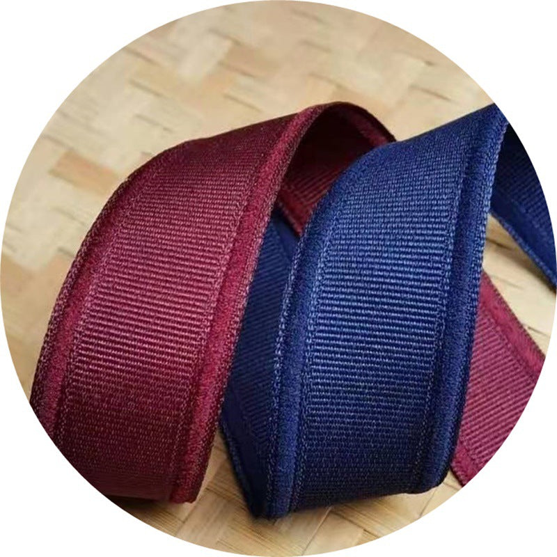 Depotnaro 25mm Velvet-Textured Ribbed Gift Ribbon - 3 Rolls - Pink - View 3